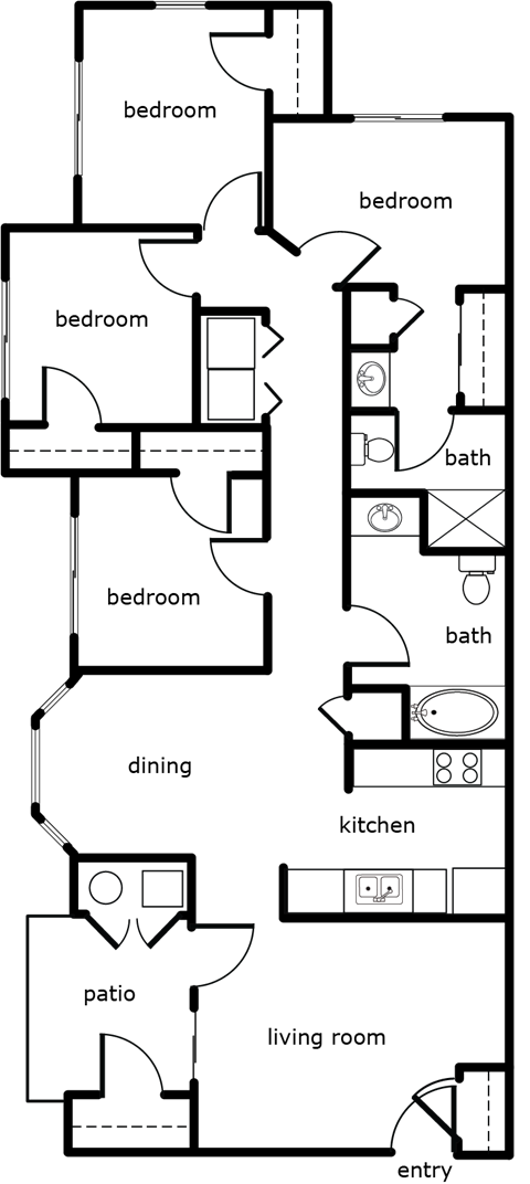 blue oak court 4 bed 2 bath 1401sf